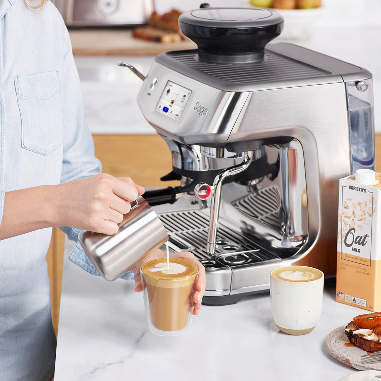 Sage Barista Touch Impress Espresso Machine - Mustard