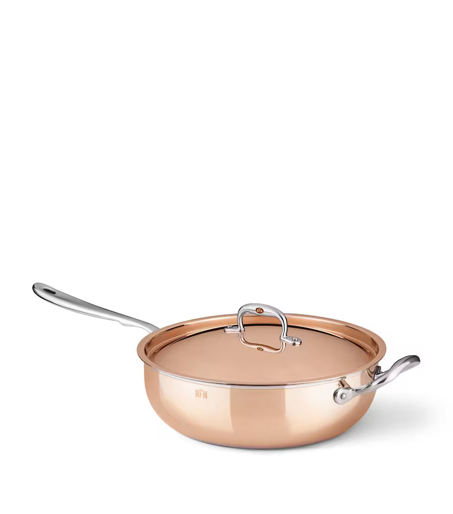 Ruffoni Con Classe Covered Sauté Pan – 28cm 5L Copper - Mustard