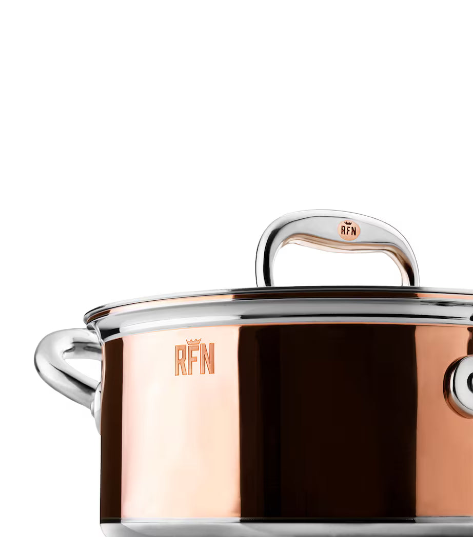 Ruffoni Con Classe Copper Casserole with Lid – Stainless Steel Lined - Mustard