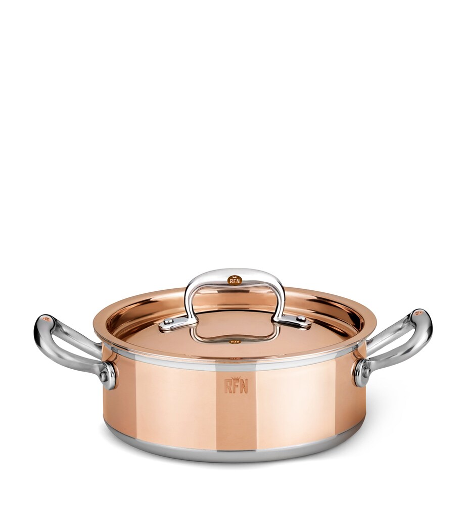 Ruffoni Con Classe Copper Casserole with Lid – Stainless Steel Lined - Mustard