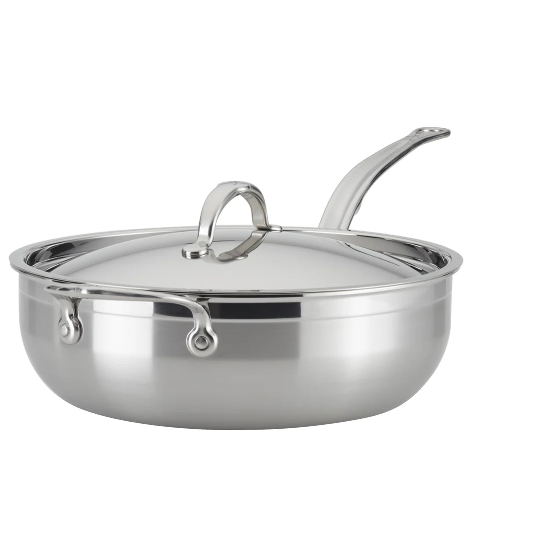 Hestan ProBond Essential Pan with Lid & Helper Handle – 28cm 4.7L - Mustard